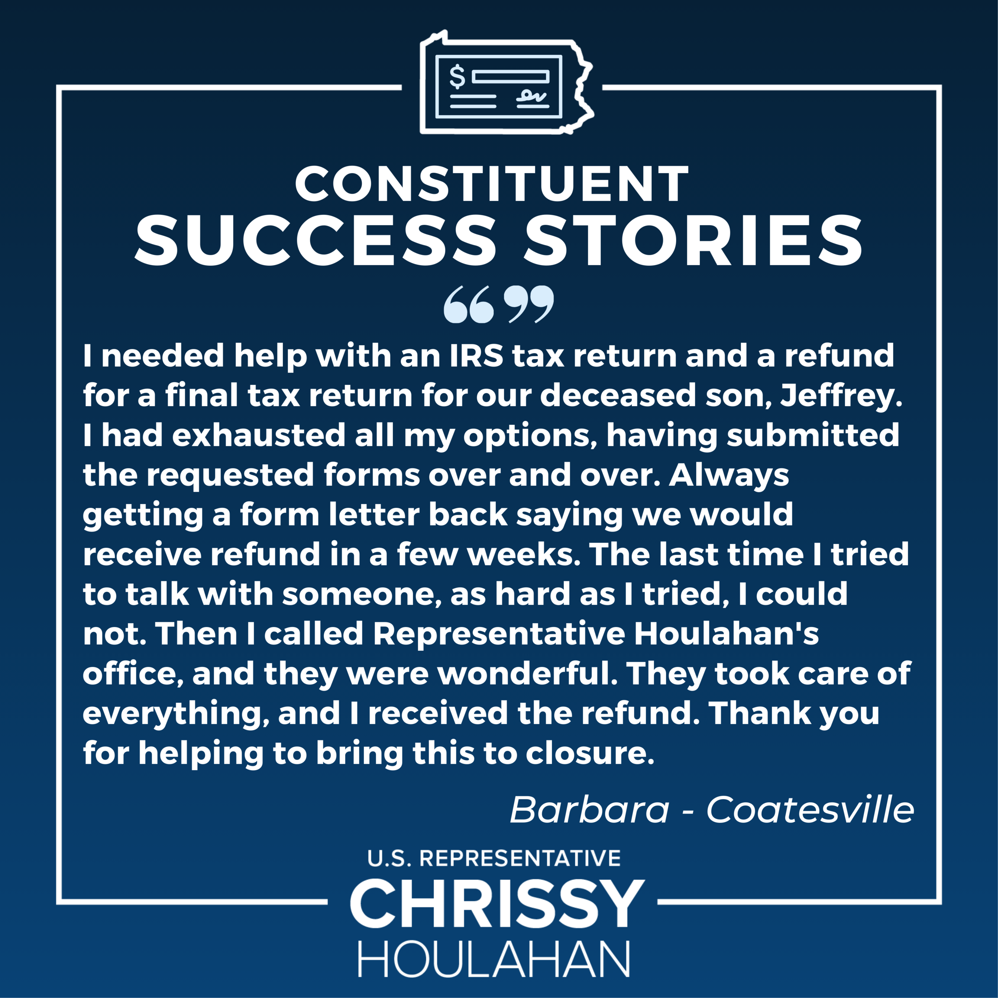 Constituent Success Story