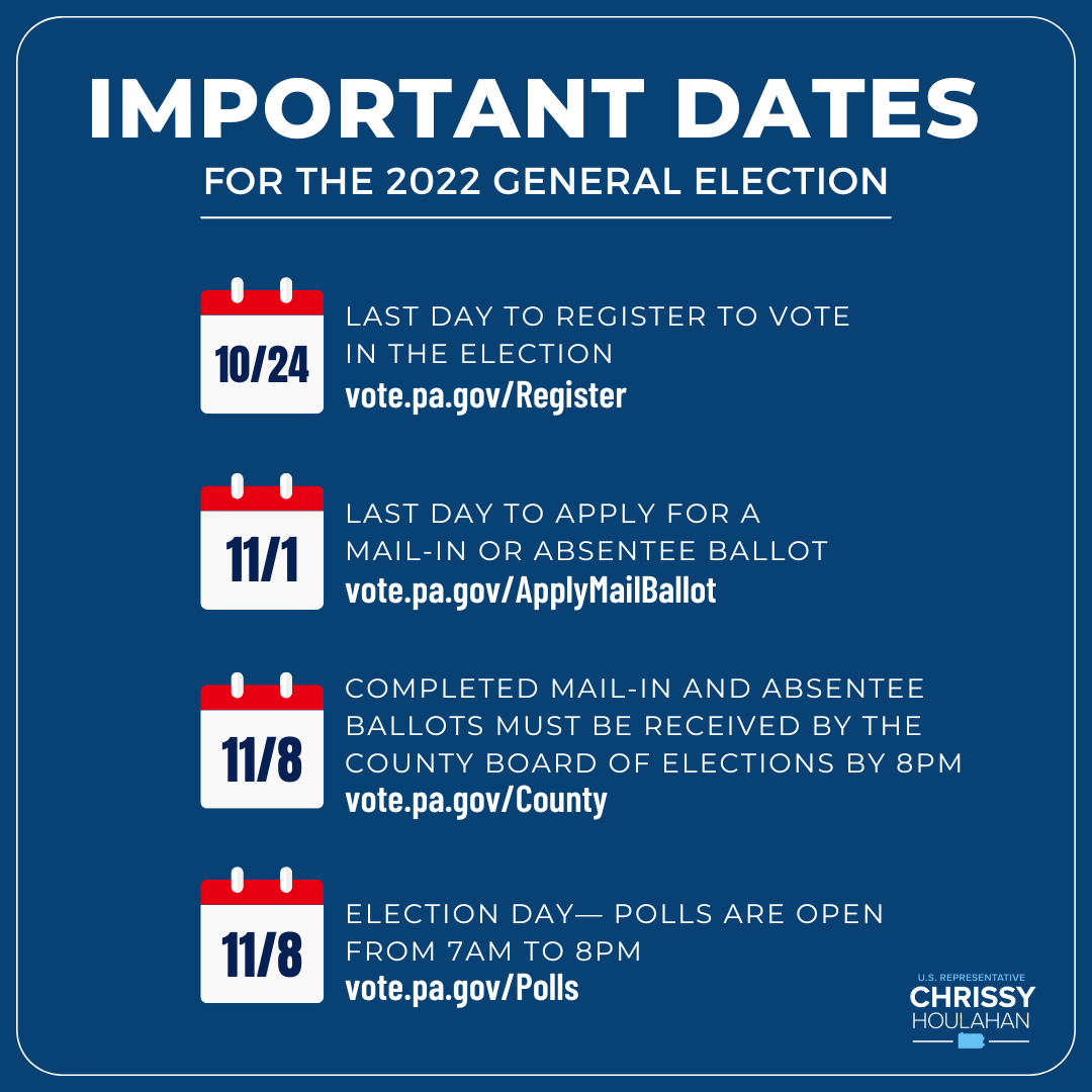 Important General Election Dates 2022