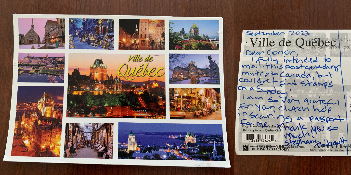 Postcard from Quebec