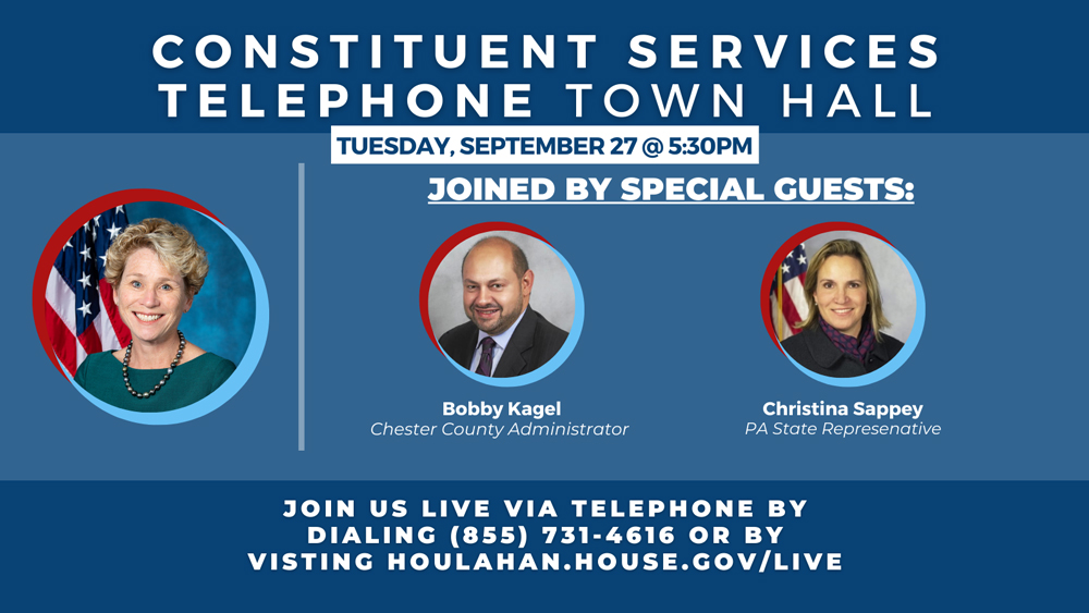 Houlahan to hold 66th town hall, Sept. 27 U.S. Representative Chrissy
