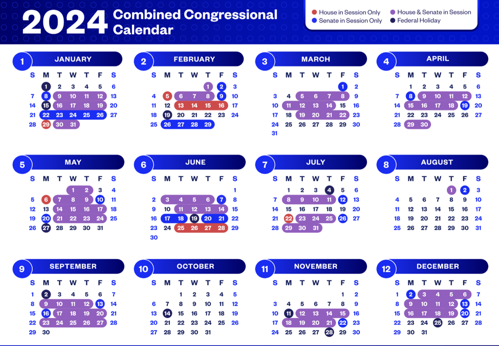 2024 Congressional Calendar