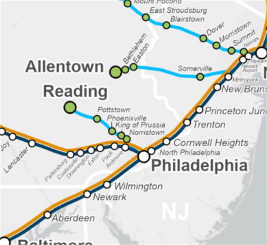 reading rail route